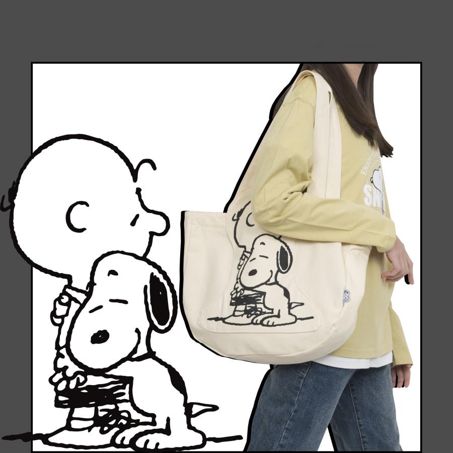 Snoopy スヌーピー トートバッグ 大容量 通勤 通学 スヌーピーショルダーバッグ かわいい キャンバス 送料無料